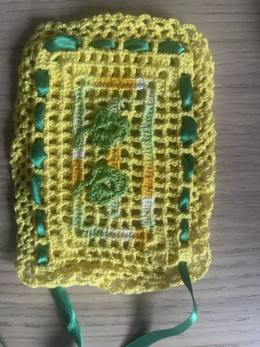 Bolsa para sabonete em crochet feito à mão