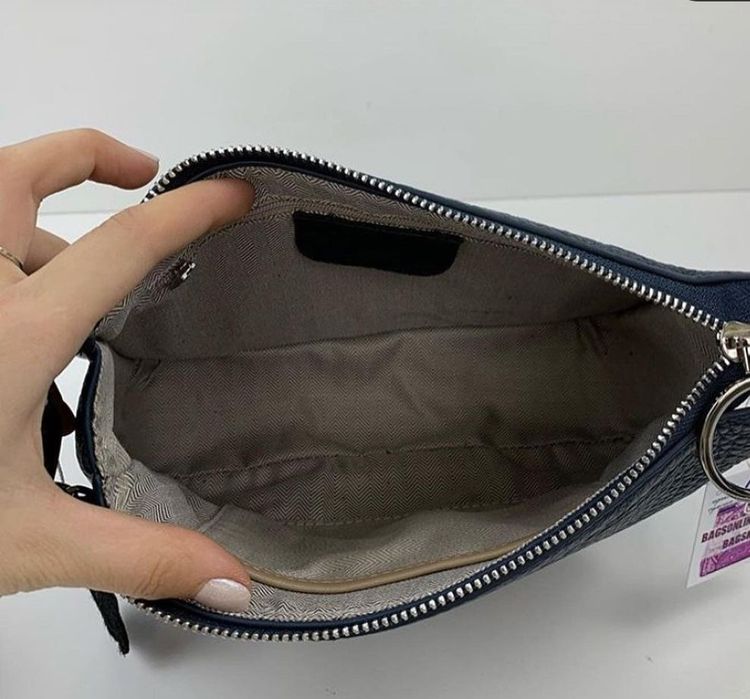 Сумка кожаная темно-синий