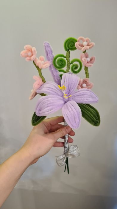 Bukiet wiecznych kwiatów hand made lilia