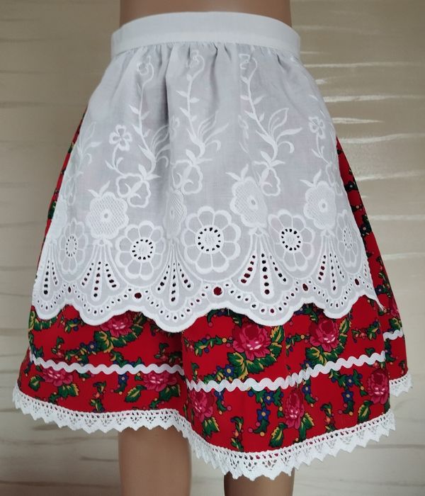 Spódnica góralska z bawelnianą  zapaską