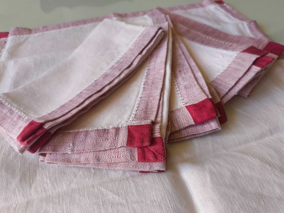 Lote 6 Guardanapos de Linho NOVOS