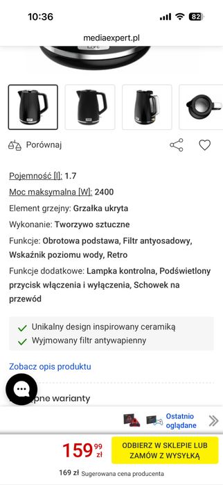 Czajnik elektryczny Tefal Loft