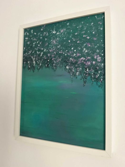 Pintura abstrata em acrílico
