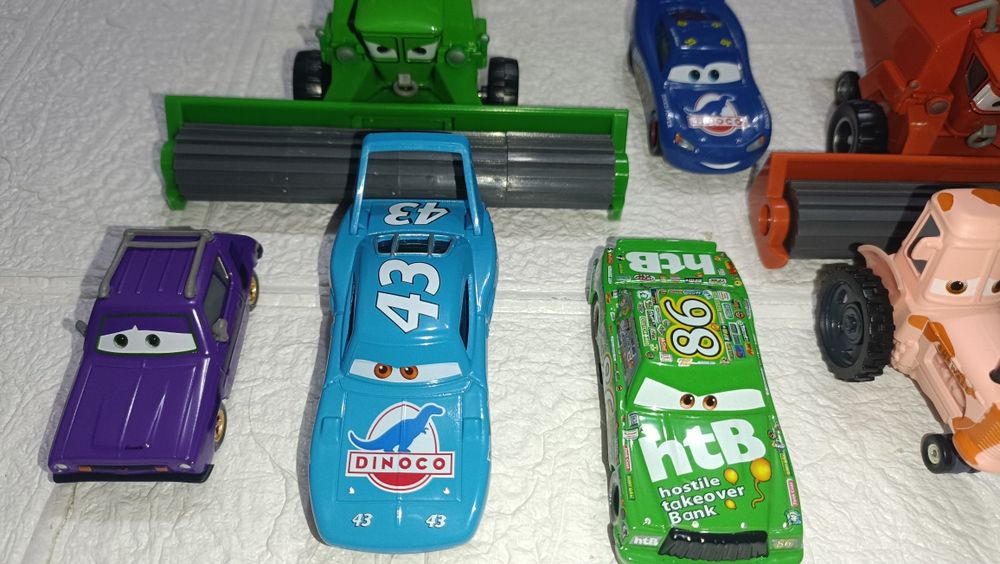 Уцінка! Металеві машинки Тачки Маквин, Метр, Кінг, трейлер, комбайн