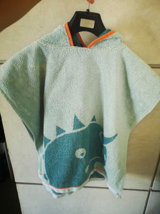 TUKAN ręcznik poncho z kapturem dinozaur 60x120cm