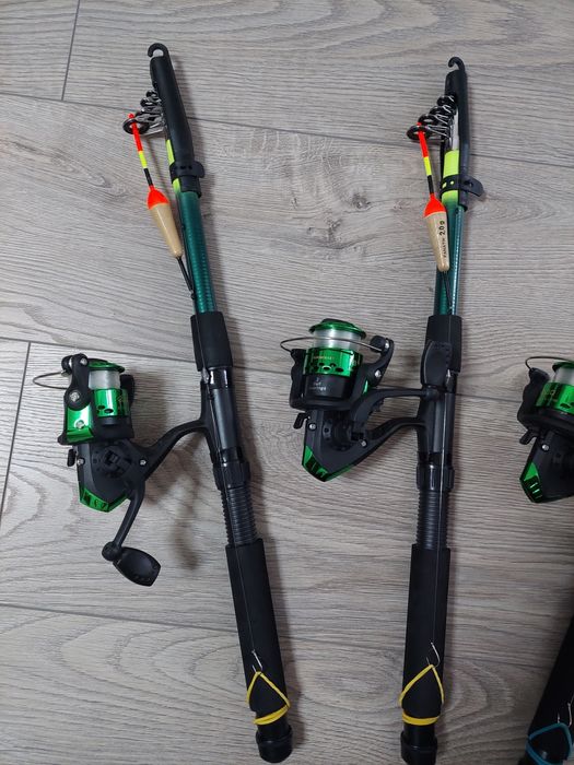 Удочки спінінги Rumpol KNIGHT 2.4м з катушкою та повною оснасткою