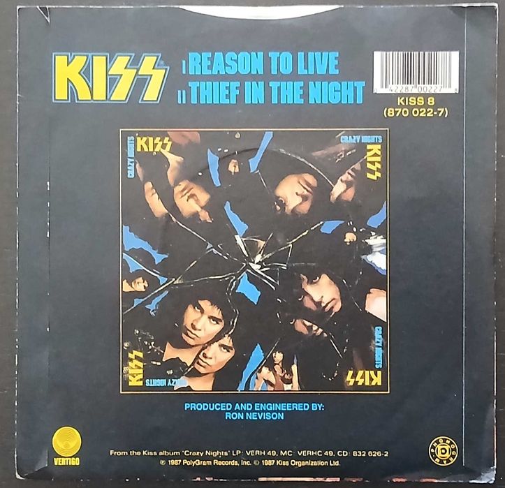 Kiss - Reason To Live (Vinil 7")