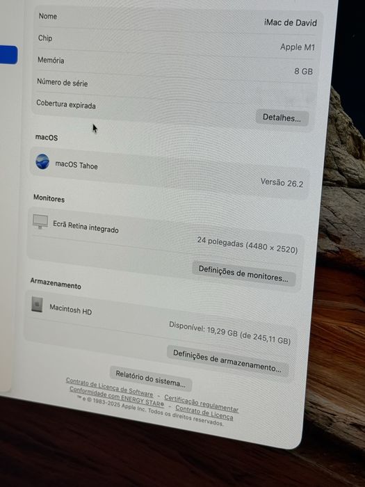 iMac 24p M1 256SSD 8gb RAM