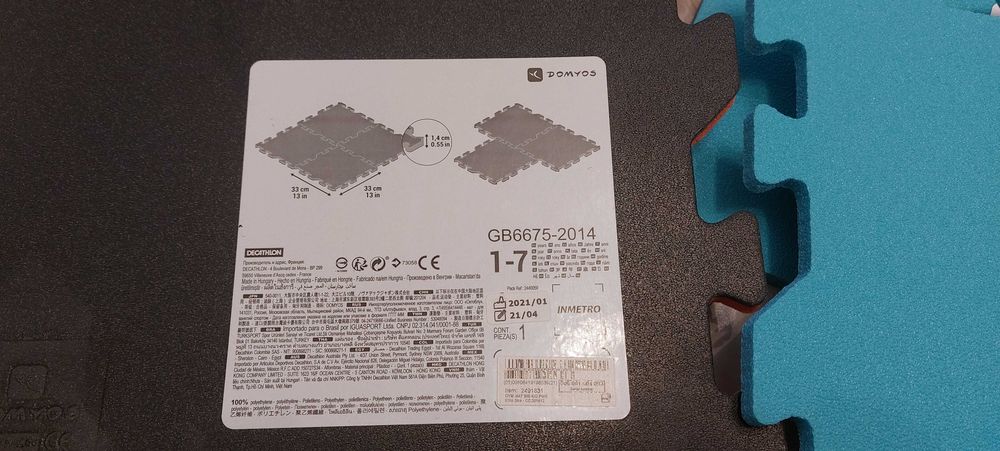 Tapete Chão Esponja Exercício Decathlon