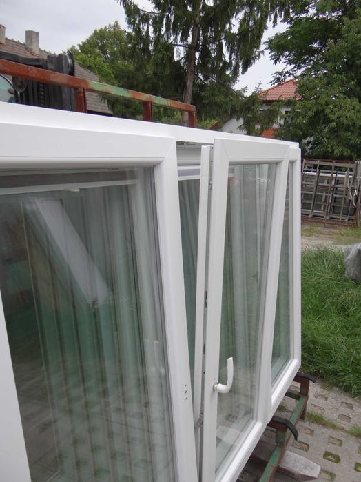 Okno PCV 206,5x142,5 Białe Trzyskrzydłowe R+RU+R | FHU Banasik Szadek