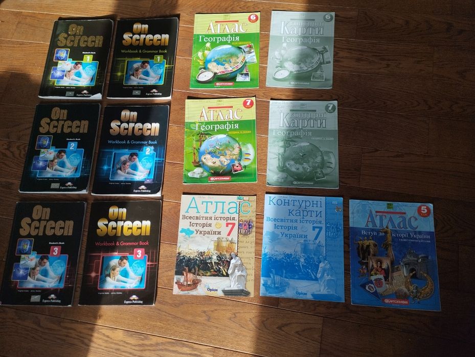 Книжки, атласи і контурні карти на 5, 6, 7 клас