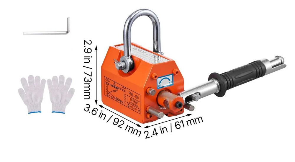 Chwytak magnetyczny magnes neodymowy do stali blach udźwig 100KG