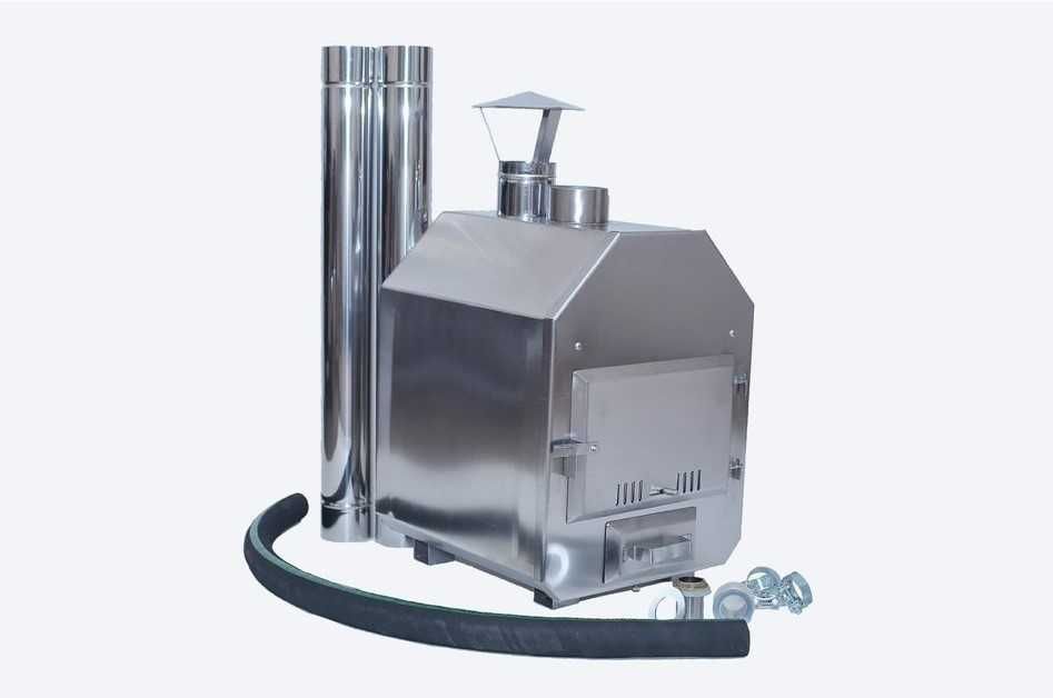 Piec zewnętrzny komplet montażowy do balii balia bania komin montaż fv