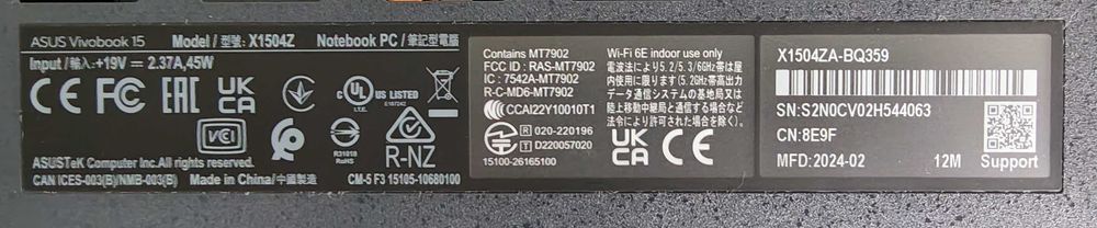 Asus Vivobook 15 Intel i5-1235U/Intel Iris Xe 8Gb/16Gb DDR4/SSD 1TBM.2