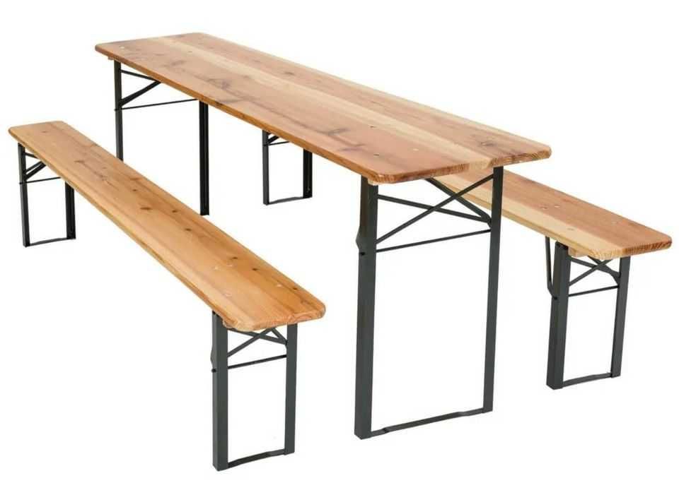 Mesa madeira com 2 bancos