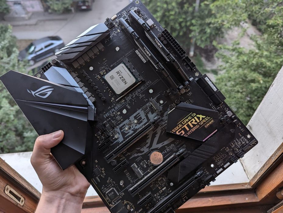 Комплект am4 ryzen 7 5700x3d ddr4 32gb 3600mh материнская плата am4 asus rog strix b450 f gaming ii