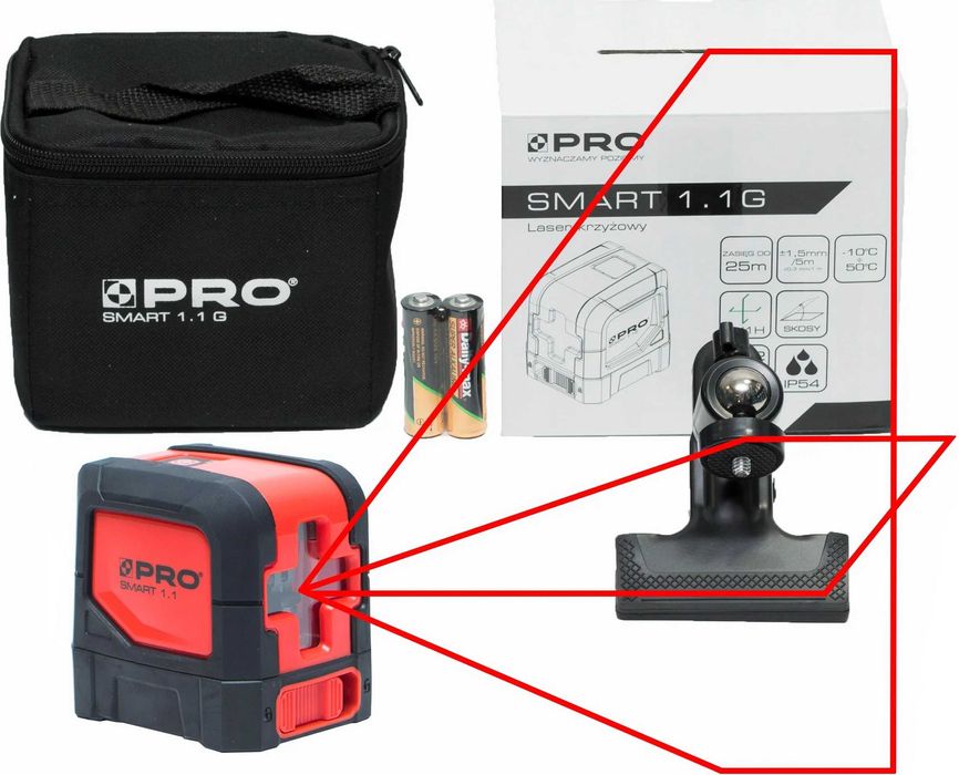 Laser krzyżowy PRO SMART 1.1 + statyw