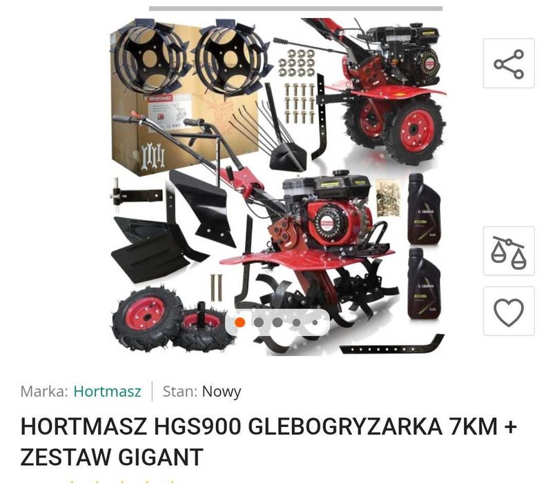 Hortmasz HGS900 Glebogryzarka 7KM + ZESTAW GIGANT