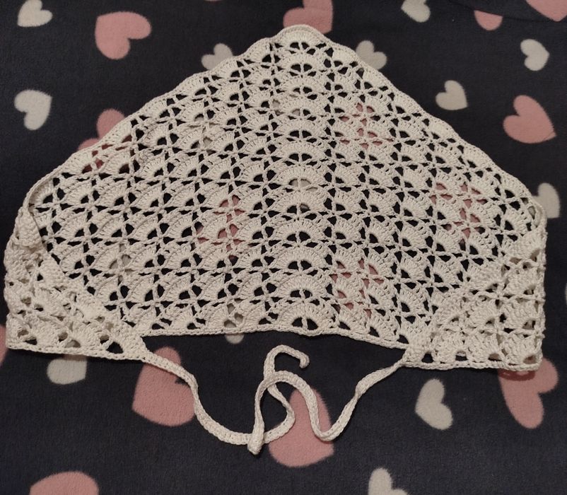 Косынка на голову вязаная женская