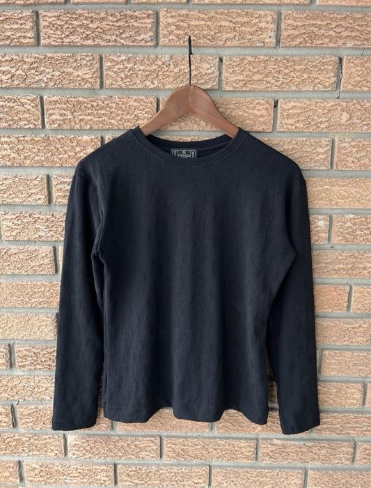 Оригінал Лонгслів Fendi Monogram Black