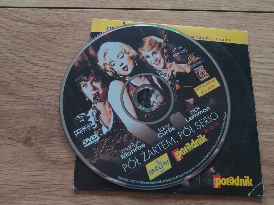 Pół żartem, pół serio dvd marilyn monroe tony curtis