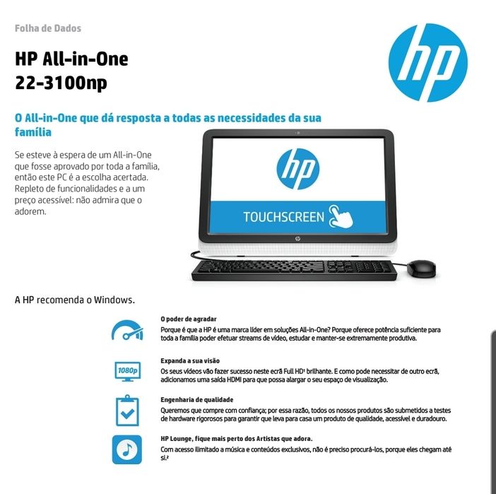 HP All In One PC