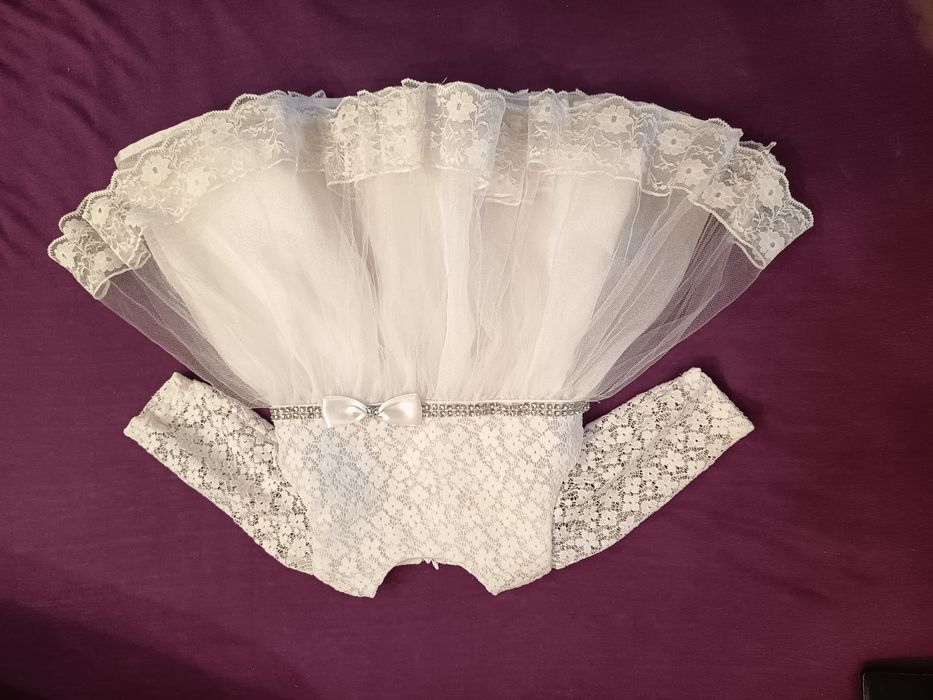 Sukienka do chrztu/okazjonalna +buciki  rozmiar 68