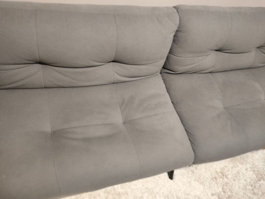 Sofá cama veludo cinza