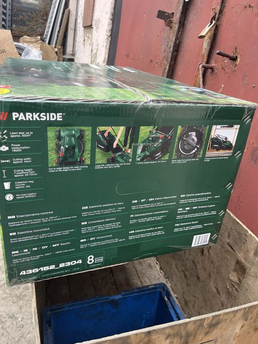 Kosiarka elektryczna parkside prm 1800 c3 , 1800’W , 44 cm , kosz 55 L