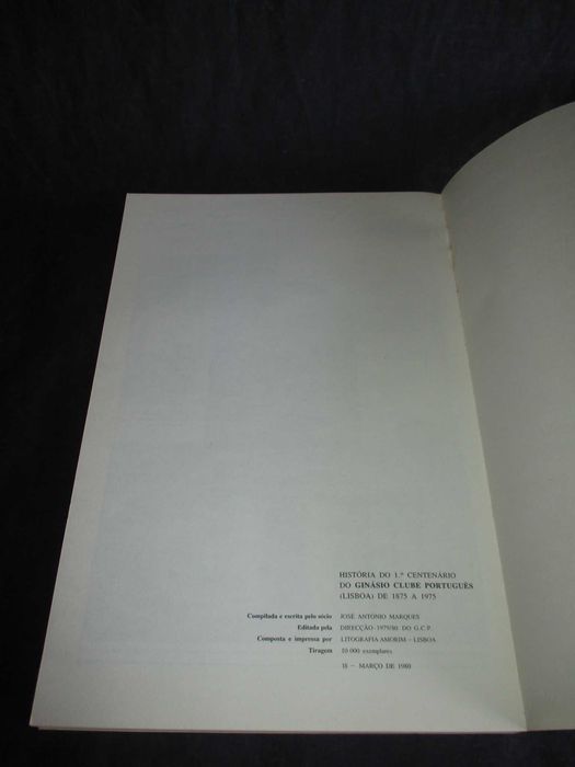 Livro do 1º Centenário 1875 a 1975 Ginásio Clube Português