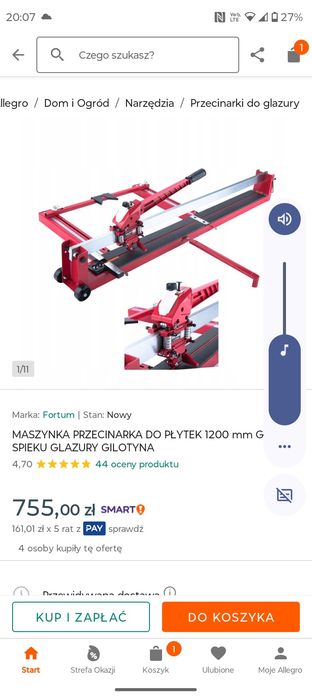 Maszynka przecinarka do gresu 1200mm