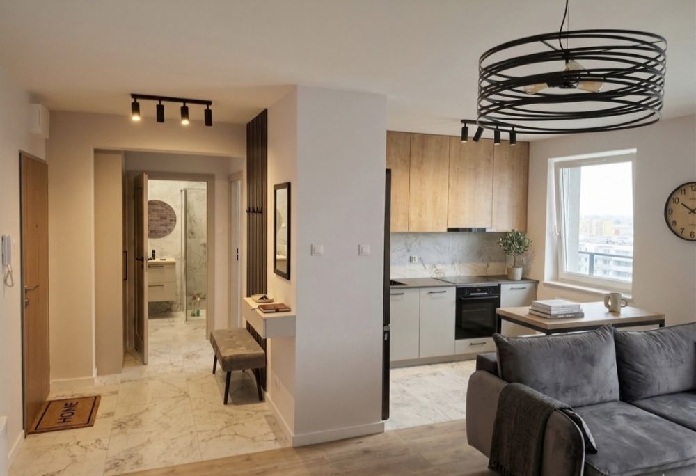 Nowoczesne mieszkanie 43m², 11. piętro – ul. Kraszewskiego – wysoki standard!