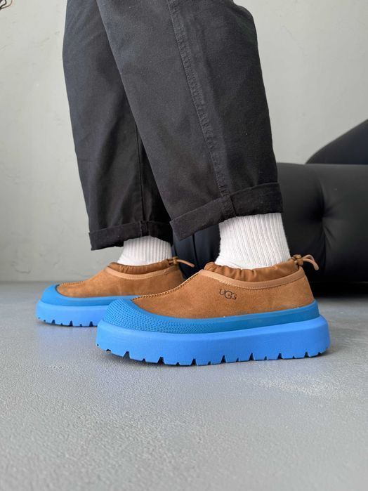 Уггі UGG Tasman Hybrid Weather Chestnut Blue Big Sky premium угги осінні/зимові з хутром