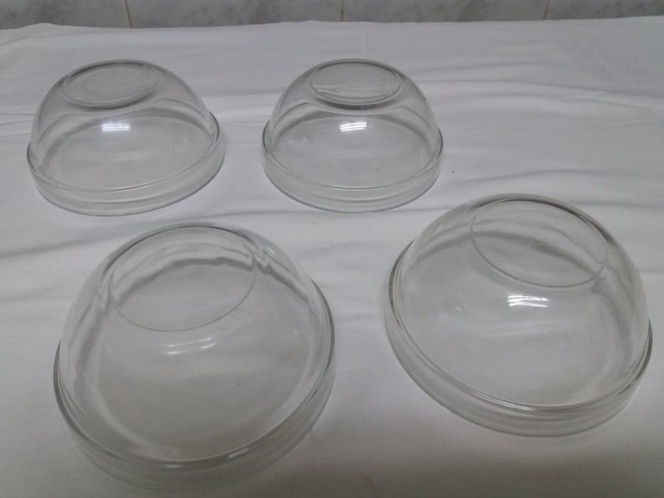 Conjunto de 4 tigelas de sopa em vidro arcoroc - França