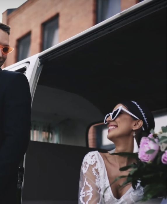 Okulary białe w serca nowe