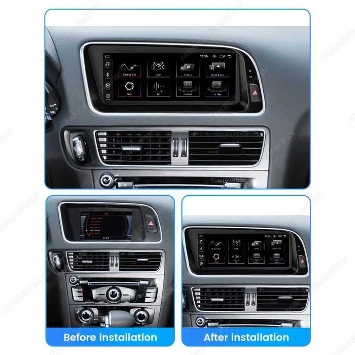 Apple CarPlay Android Auto Linux Radio Multimedialne FM RDS Bluetooth Nawigacja Yanosik AUX Google Maps Audi Q5 8R