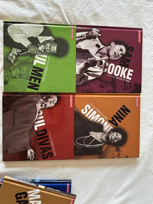 Colecção Génios do Soul  Box 8 Livros + CD NOVA