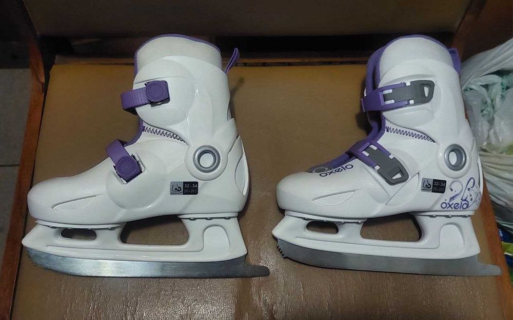 Ковзани дитячі розсувні OXELO EU32-34 PLAY 3 білі