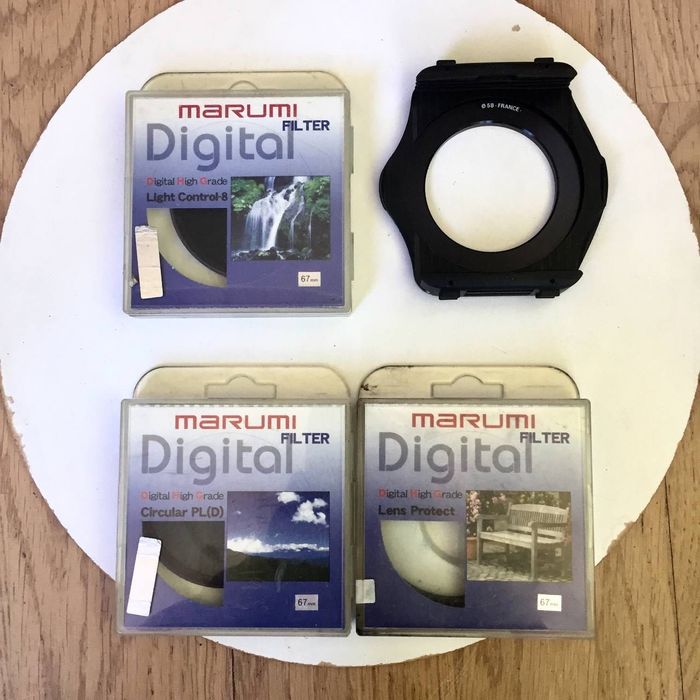 Лот фільтрів Marumi 67 mm:Lens Protect/Light Control-8/ Circular PL(D)
