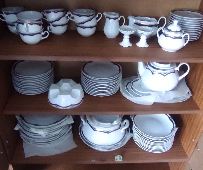 Zastawa stołowa z porcelany na 12 osób - Lubiana, kompletny zestaw