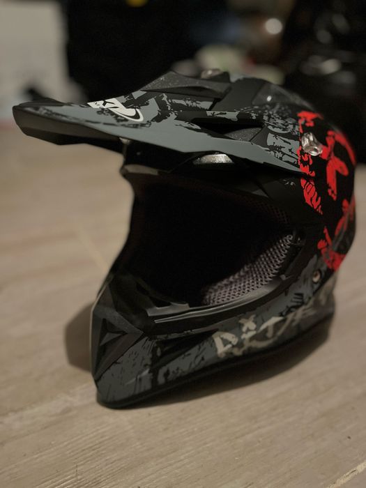 Мото шолом дитячий кросовий ендуро ATV з окулярами і підшоломником