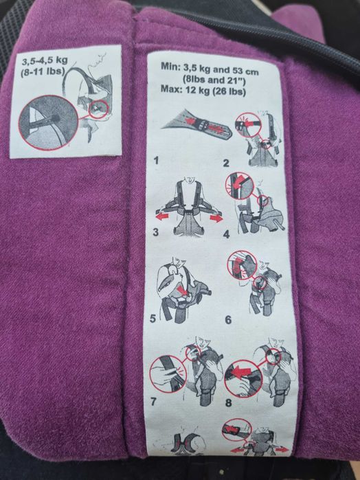 Marsúpio BabyBjorn Preto com Rosa.