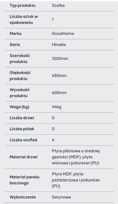 Szafka ze zlewem łazienkowa zielony / butelkowy HIMALIA GoodHome NOWA!