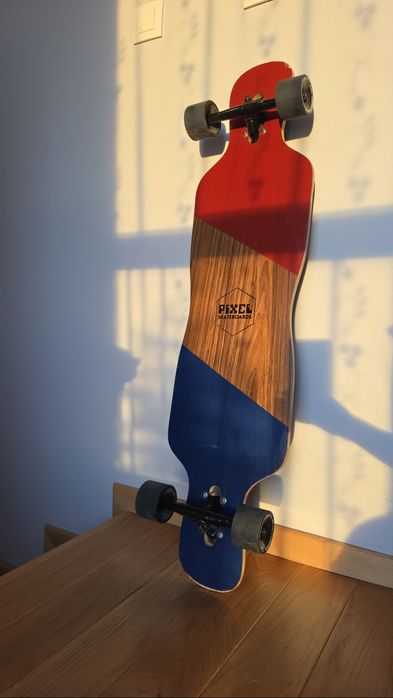 Longboard Pixel Double Kick deska cruiser freestyle używana
