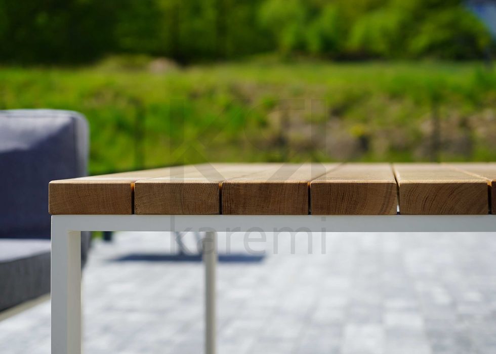 Meble ogrodowe kolekcja PREMIUM : sofa, 2xfotel, ława z blatem dębowym