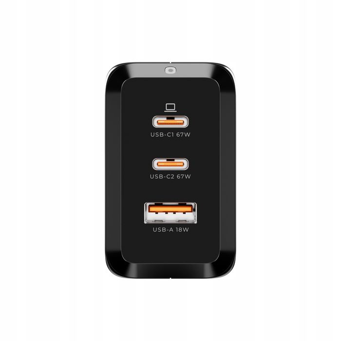 Ładowarka USB C DEKO 67W 3xUSB do telefonu, laptopa, tabletu