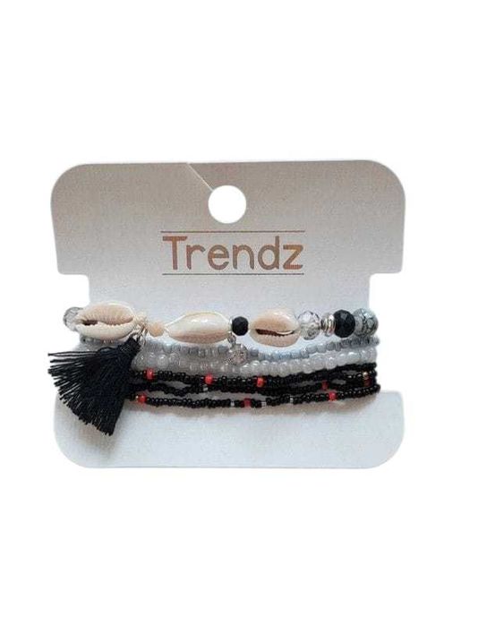 Nowa bransoletka na gumce muszelki koraliki Trendz boho