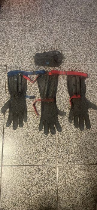 Luvas de aço com manguito