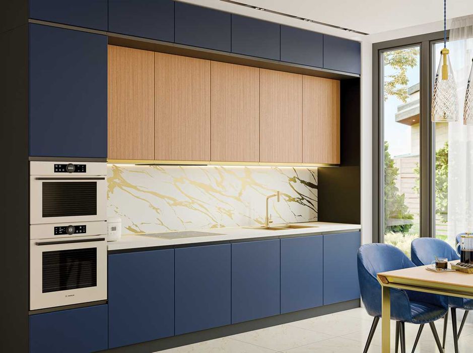 Кухня "LORI" фабрика Віп-Мастер / модульна кухня / Фасад шпон