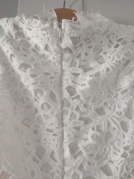 Sukienka druhny, XS/S, letnia, lekka, zwiewna, koronka